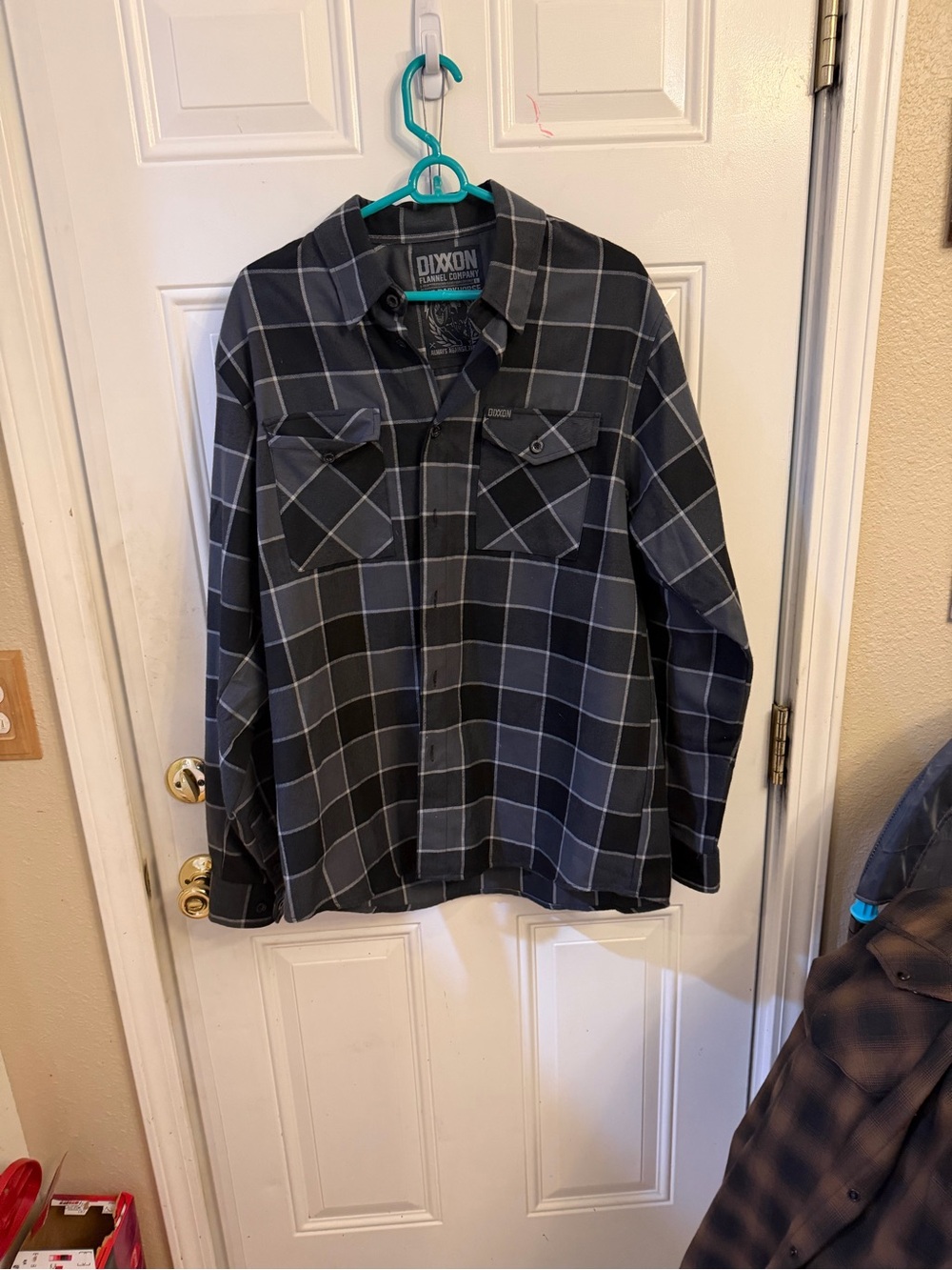 Dixxon Black & Gray Plaid Men's Flannel Shirt. The Work Horse